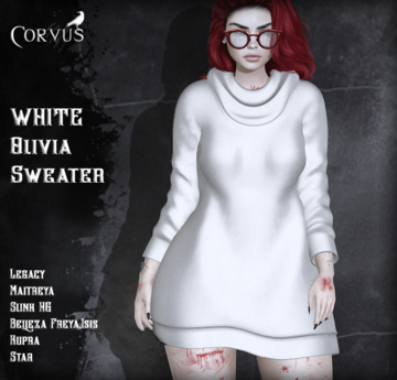 Second Life Marketplace - Corvus : White Olivia Sweater
